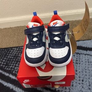 Nike Kids' Navy, White, and Red Sneakers